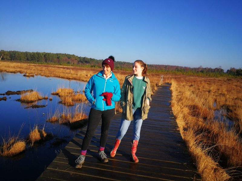 Sue and Rosie at Thursley nature reserve