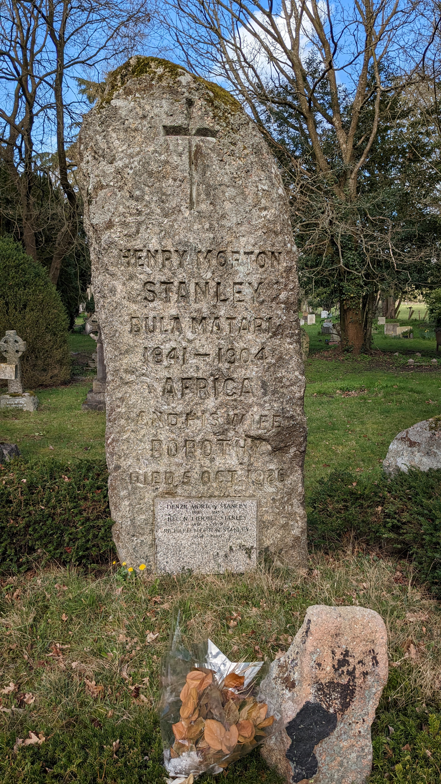 Henry Morton Stanley Gravestone Pirbright Village Church Cemetery